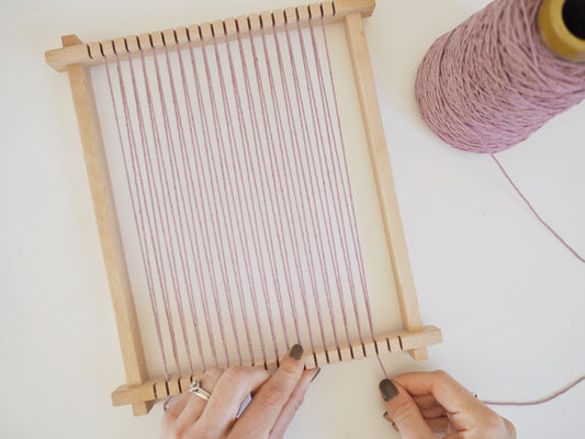 How to Double Warp a Weaving Loom