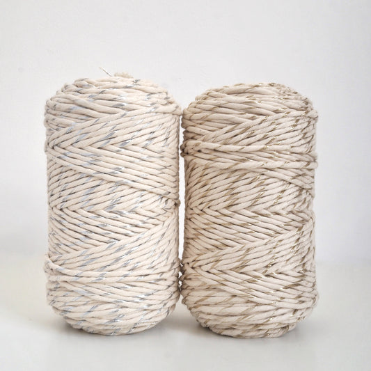 Metallic cotton string. The Joyful Studio