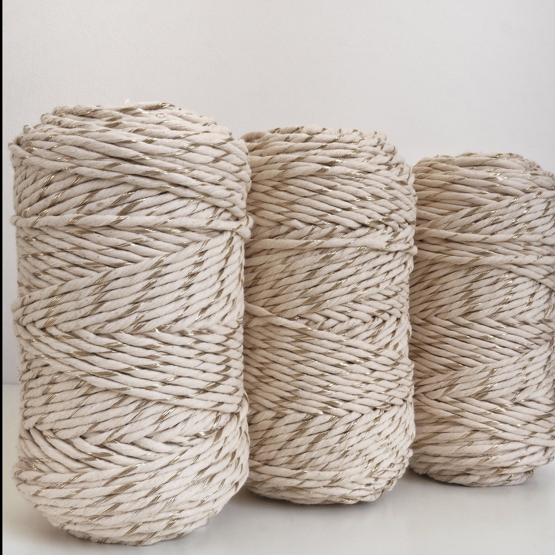 Metallic cotton string. The Joyful Studio