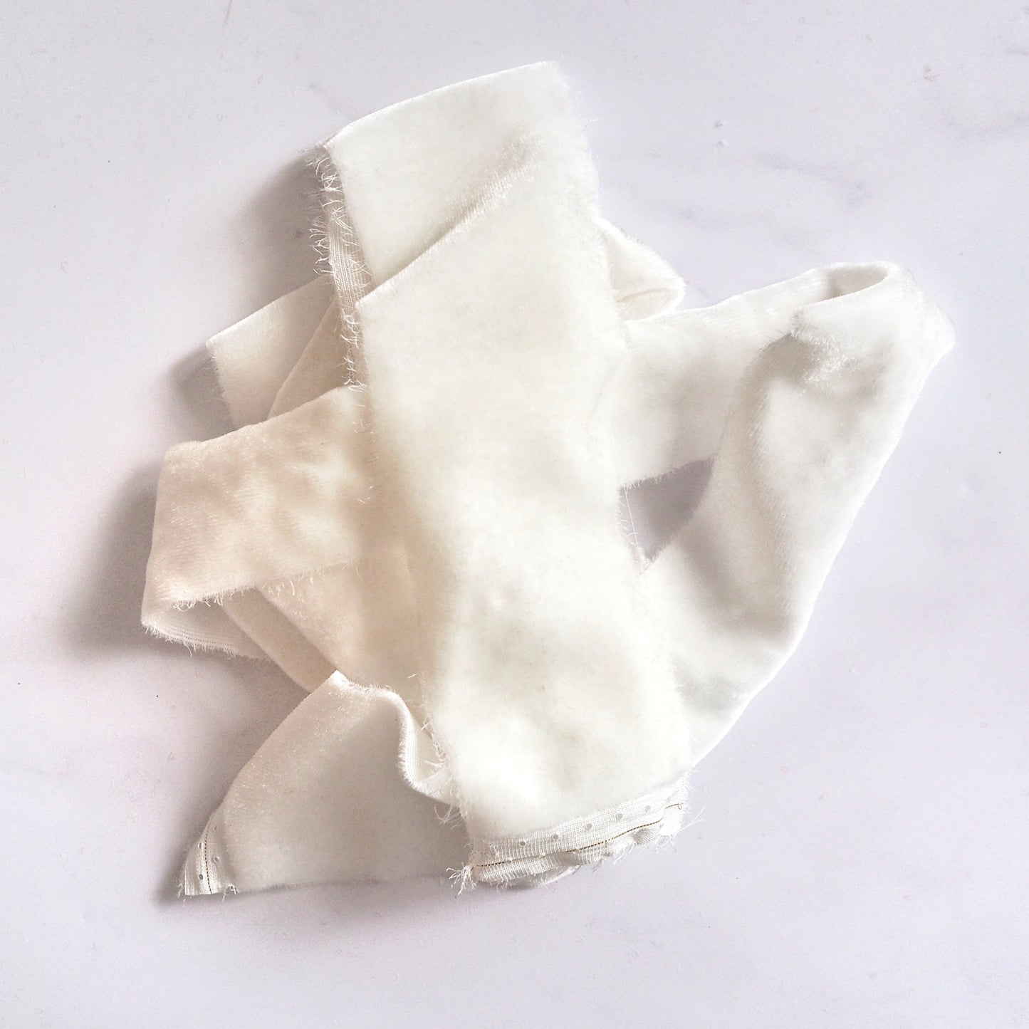 Silk Velvet Ribbon Ivory. The Joyful Studio