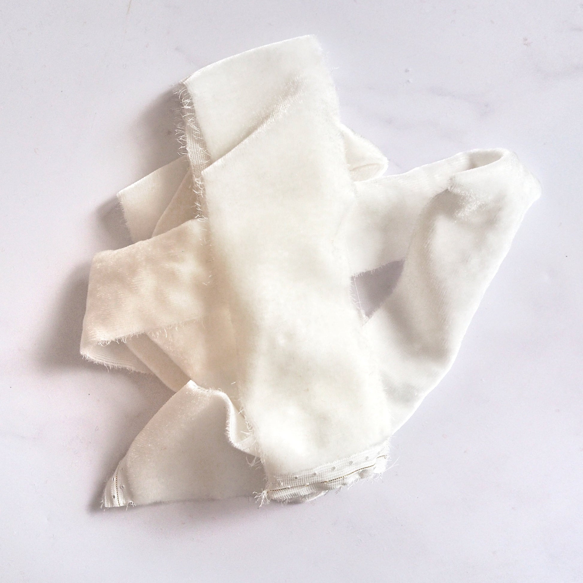 Silk Velvet Ribbon Ivory. The Joyful Studio