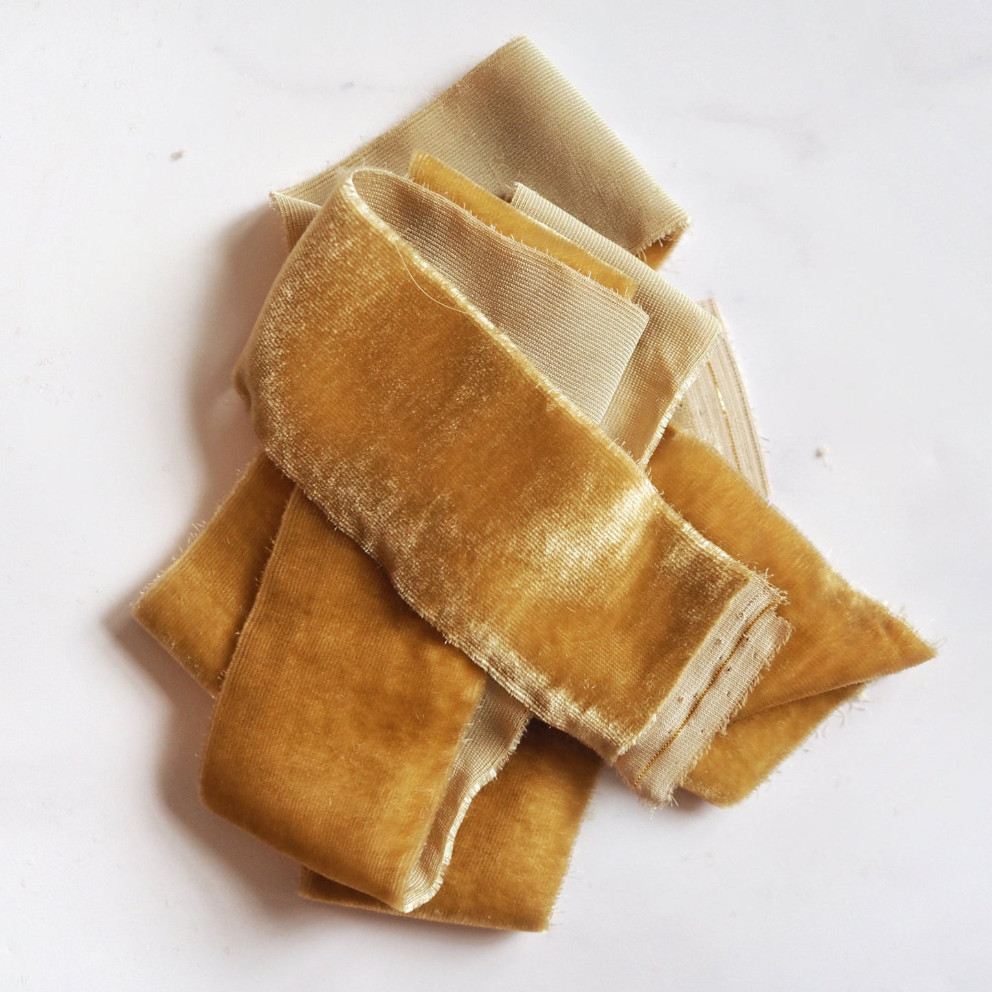 Silk Velvet Ribbon. Lemon Ginger. The Joyful Studio