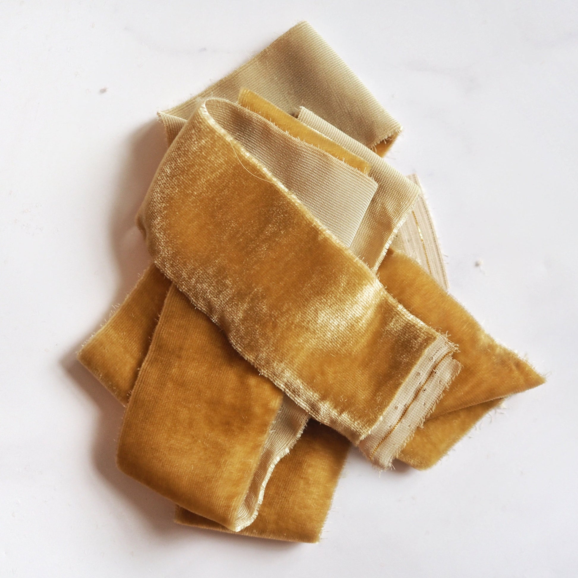 Silk Velvet Ribbon. Lemon Ginger. The Joyful Studio