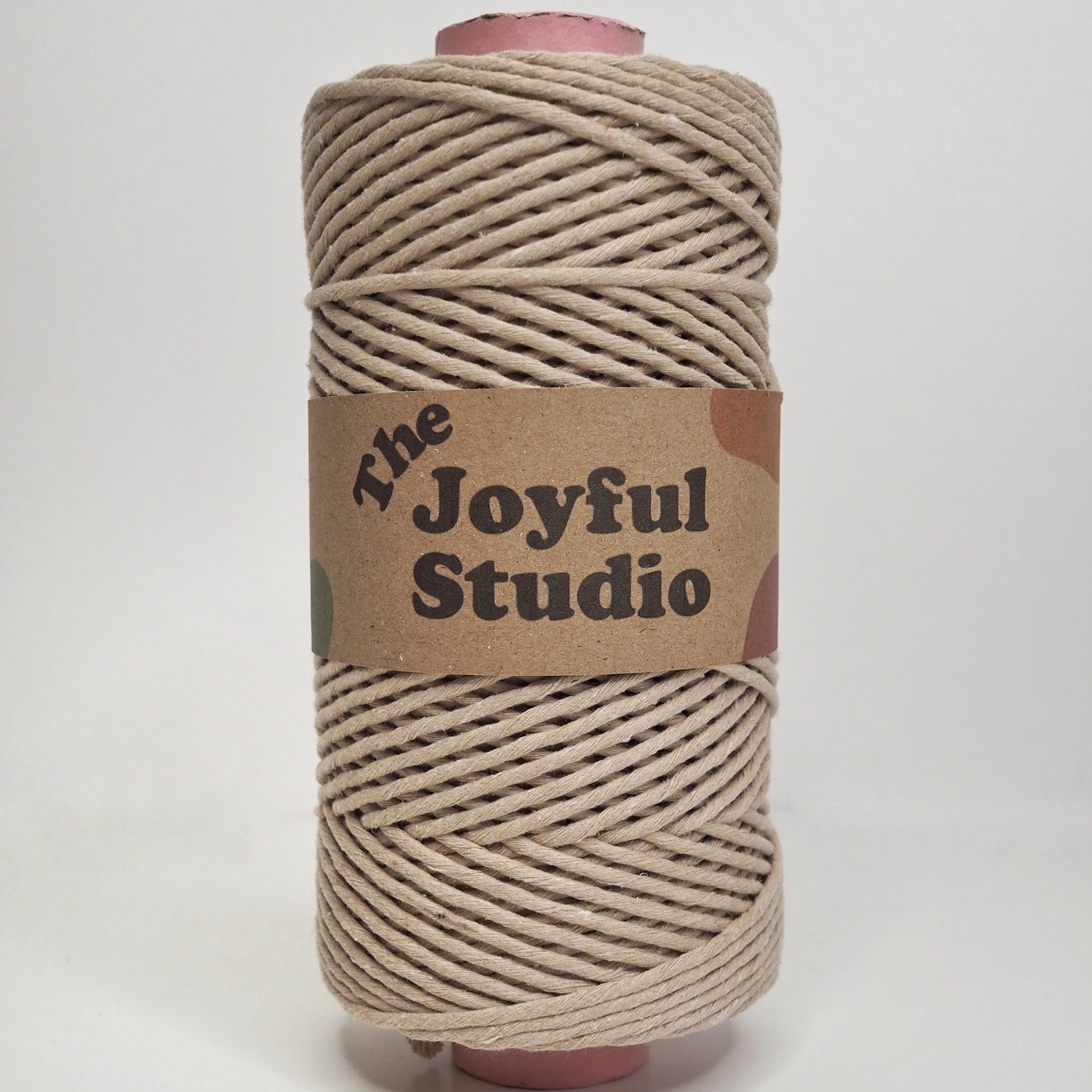 3mm Oat single twist string. The Joyful studio macrame
