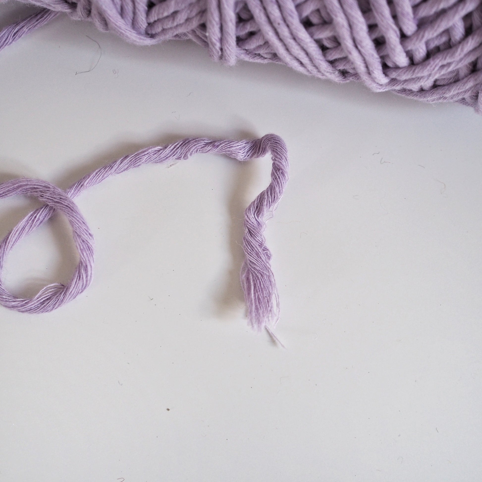 3mm Cotton Single Twist String | Lilac The Joyful Studio