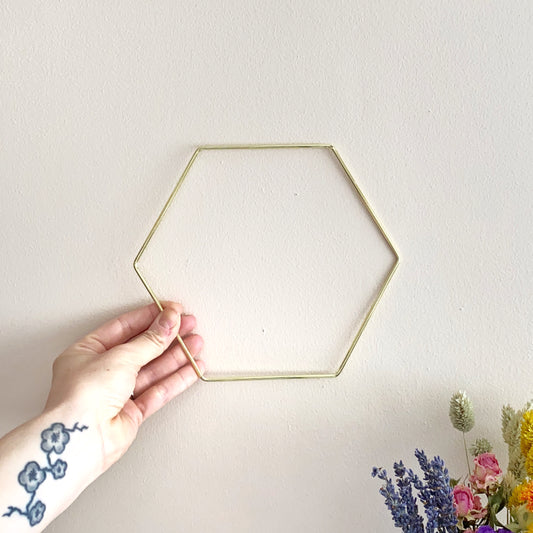 Metal Frame - Hexagon 8" The Joyful Studio