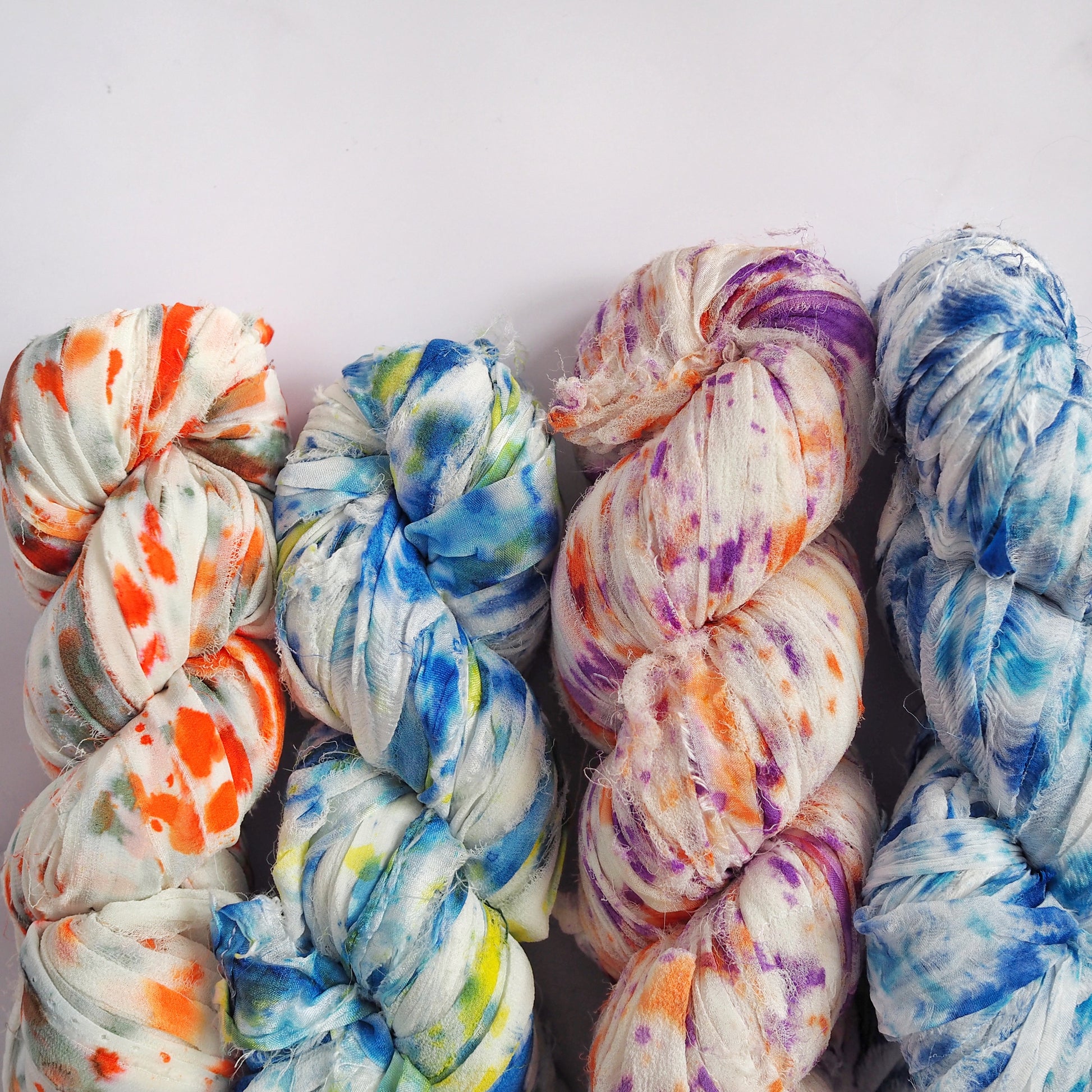 Recycled Chiffon Ribbon - Watercolours The Joyful Studio
