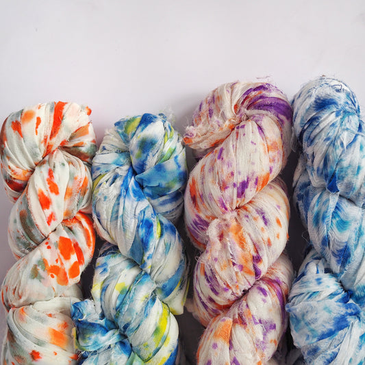 Recycled Chiffon Ribbon - Watercolours The Joyful Studio