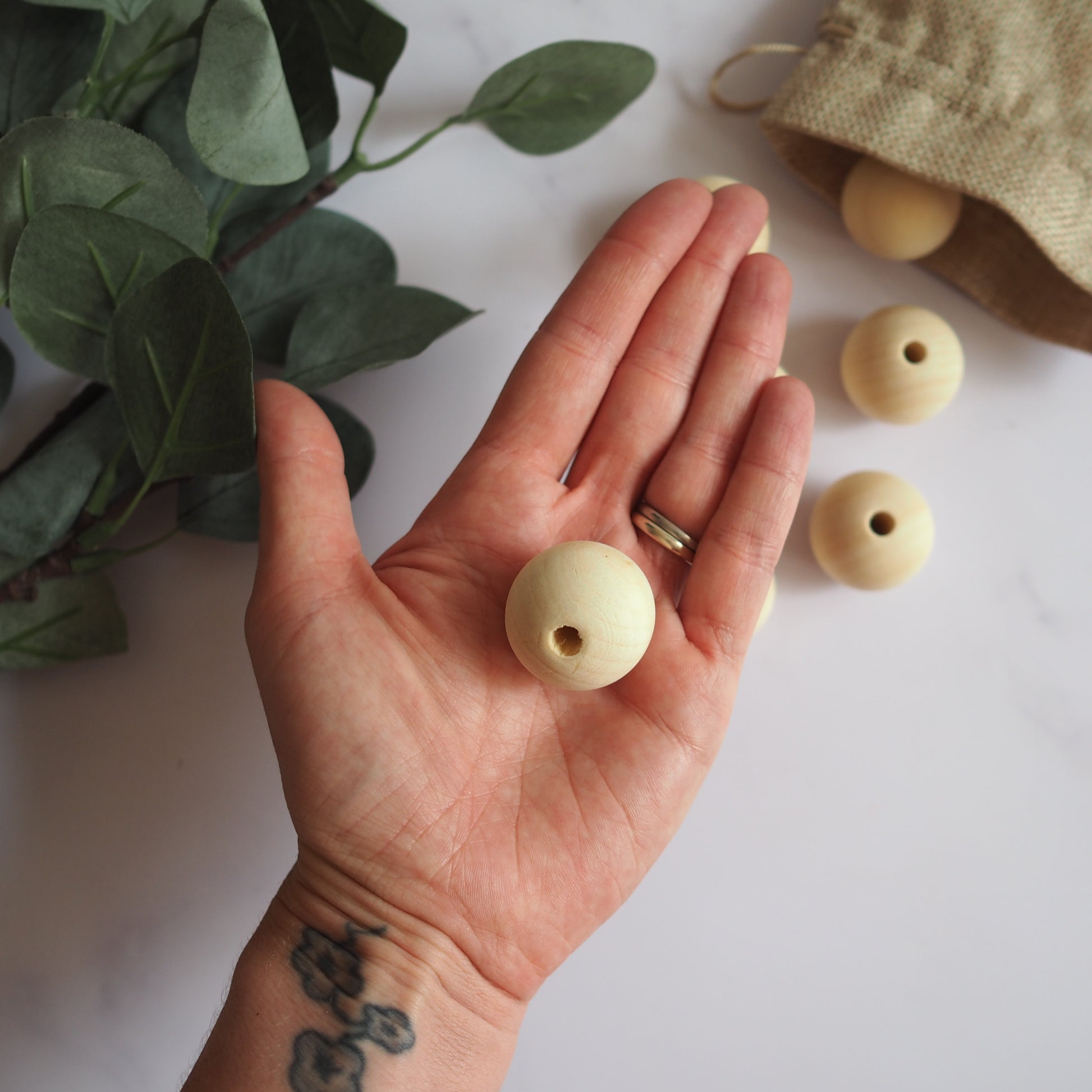 Natural Wooden Beads - 3 sizes The Joyful Studio
