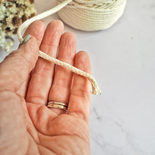 Natural | 3mm Braided Cotton Cord The Joyful Studio