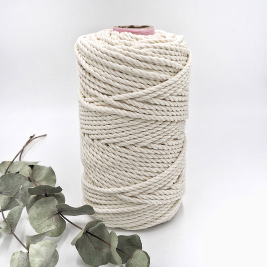 Natural | 5mm Twisted Cotton Rope The Joyful Studio