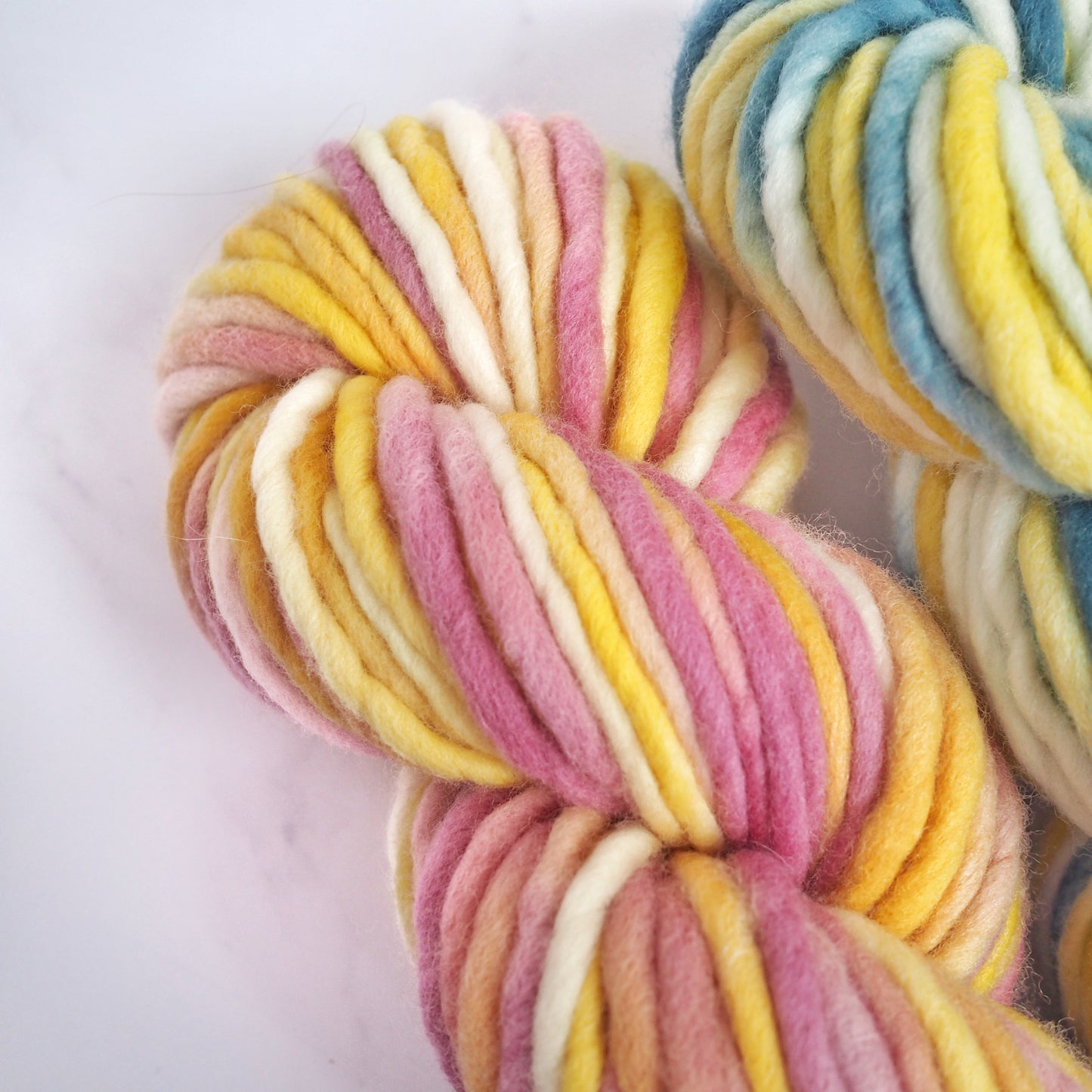 Marbled Art Yarn - Handspun Fine Peruvian Junin Wool The Joyful Studio