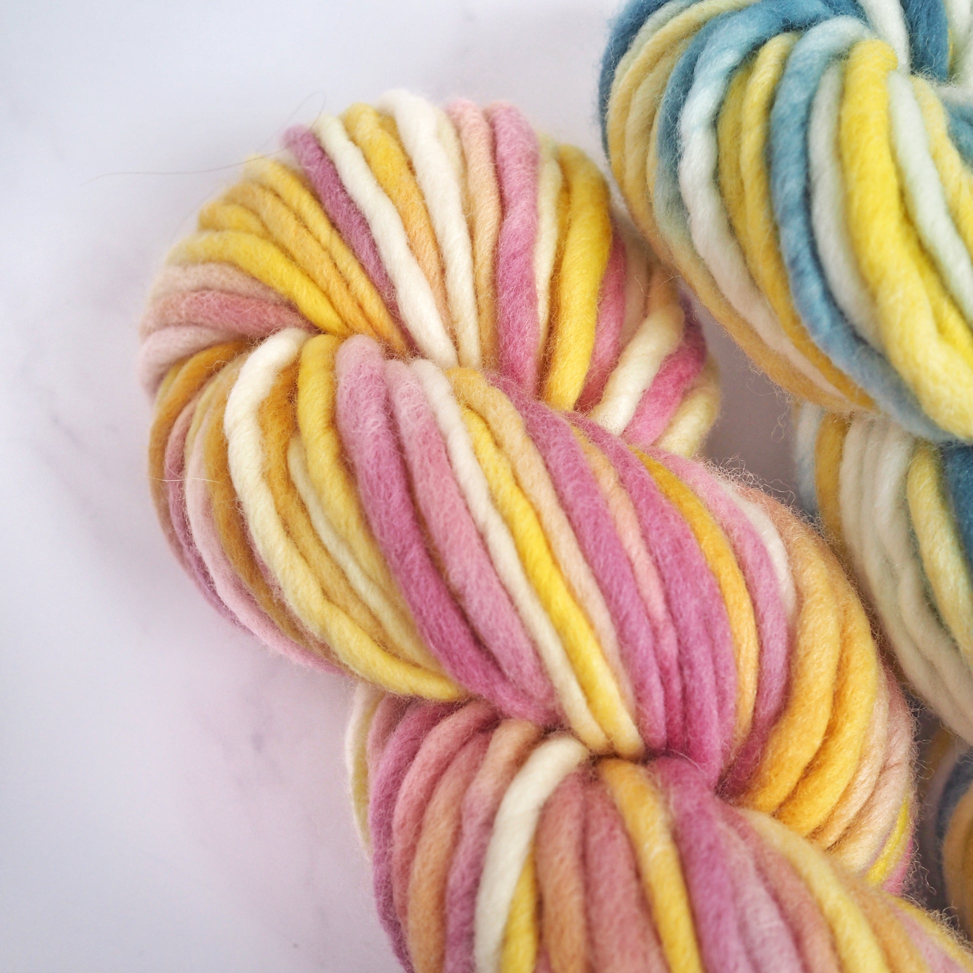 Marbled Art Yarn - Handspun Fine Peruvian Junin Wool The Joyful Studio
