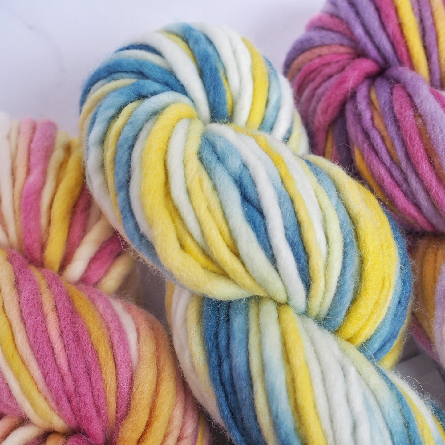 Marbled Art Yarn - Handspun Fine Peruvian Junin Wool The Joyful Studio