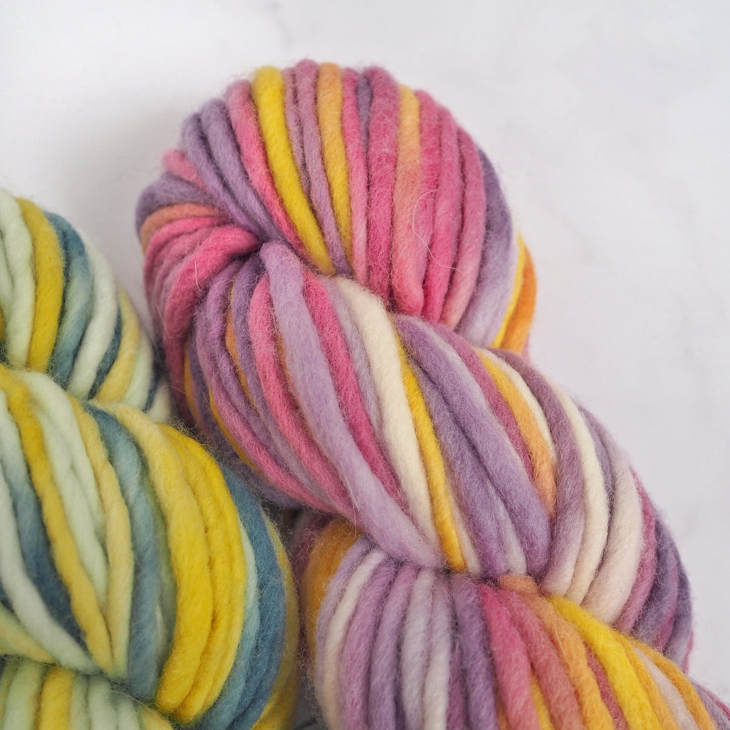 Marbled Art Yarn - Handspun Fine Peruvian Junin Wool The Joyful Studio