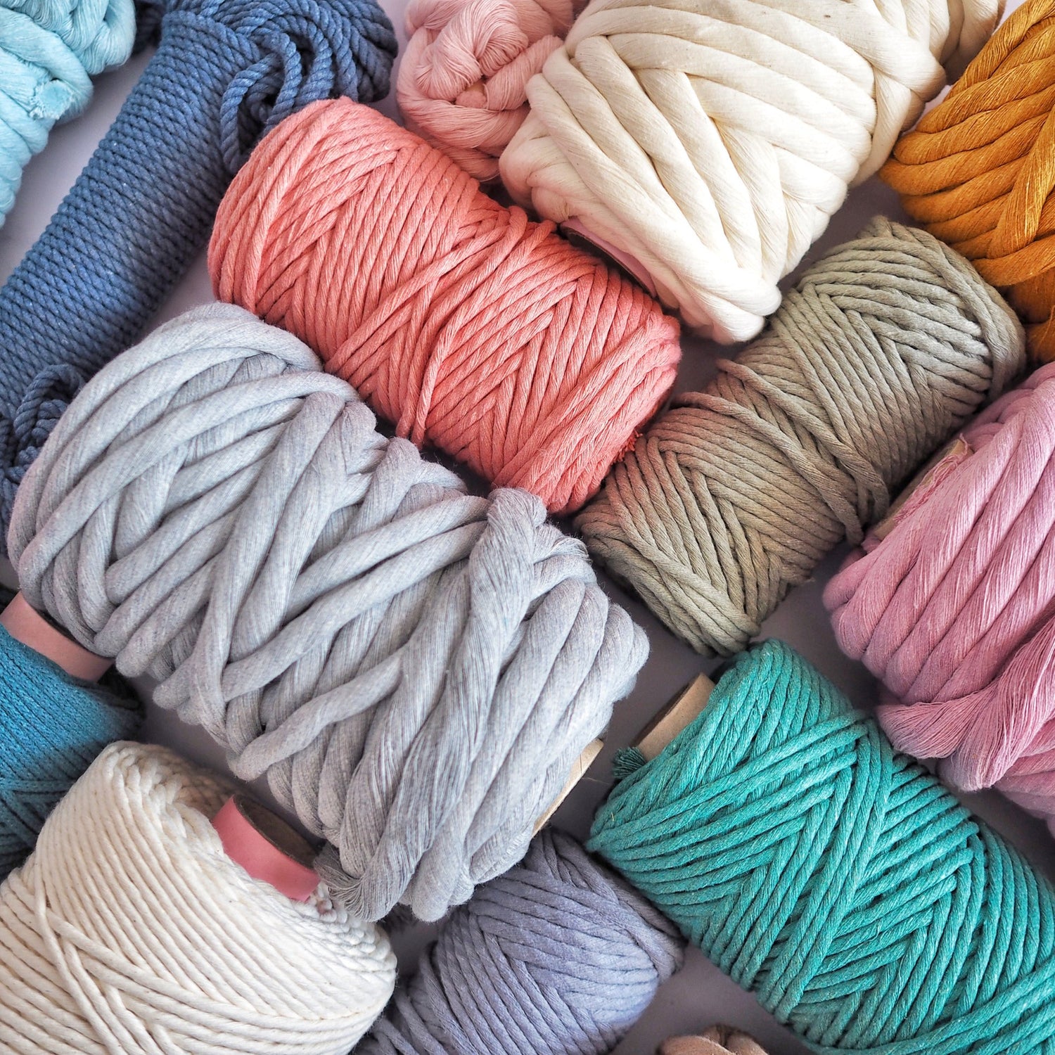 Macrame Supplies UK. 5mm and 12mm cotton string.