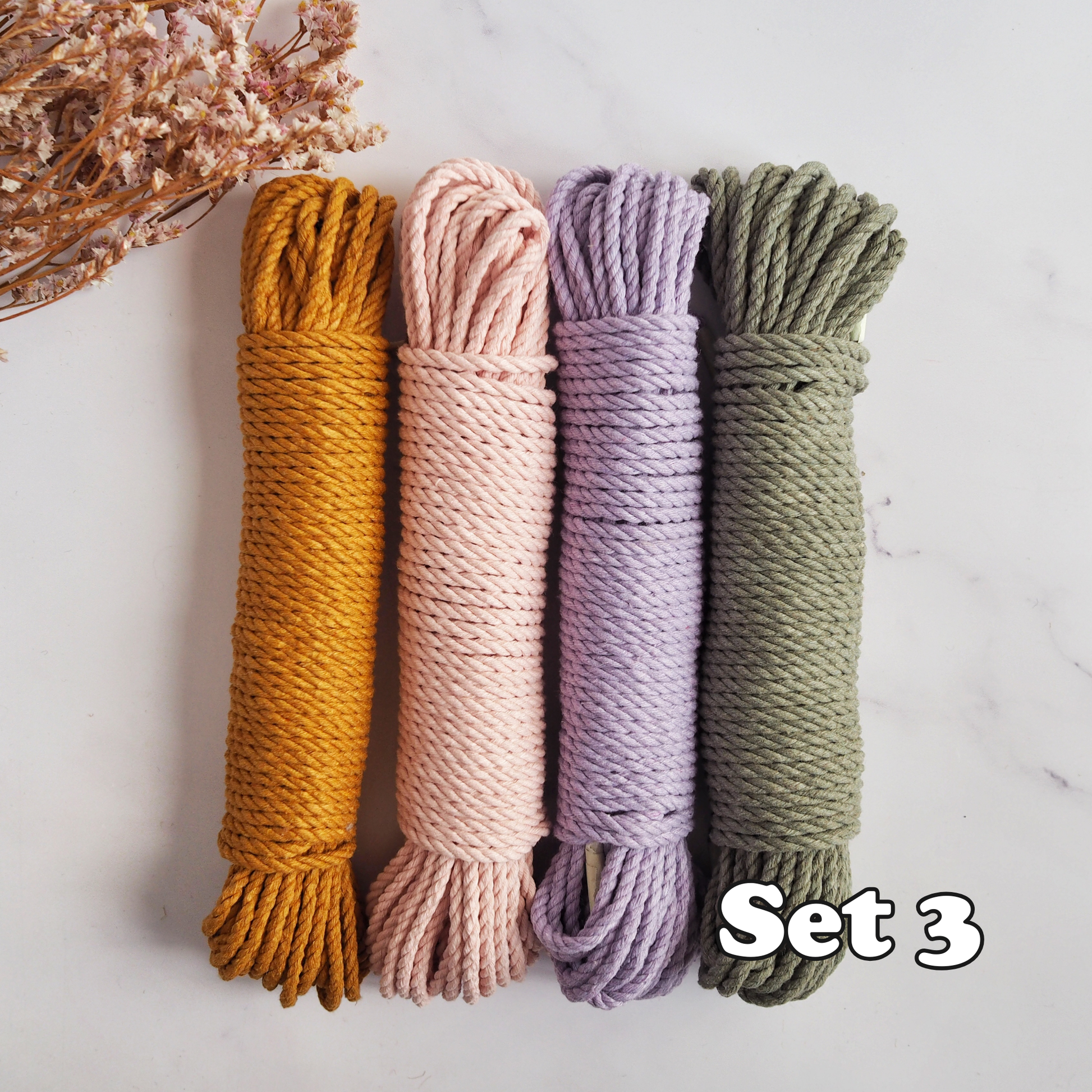 4mm Recycled Cotton Twisted Rope Bundles The Joyful Studio