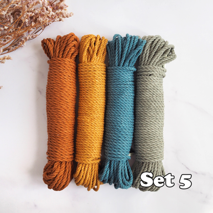 4mm Recycled Cotton Twisted Rope Bundles The Joyful Studio