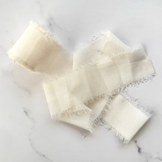 Luxury Chiffon Ribbon Rolls - Off White