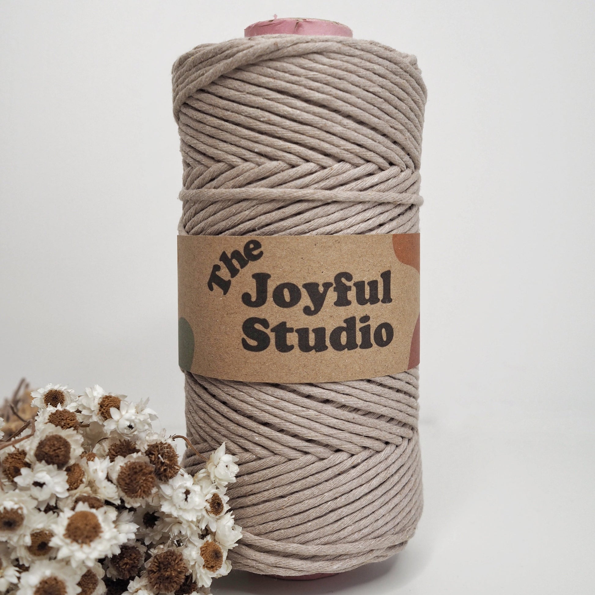 3mm Latte single twist string. The Joyful studio macrame