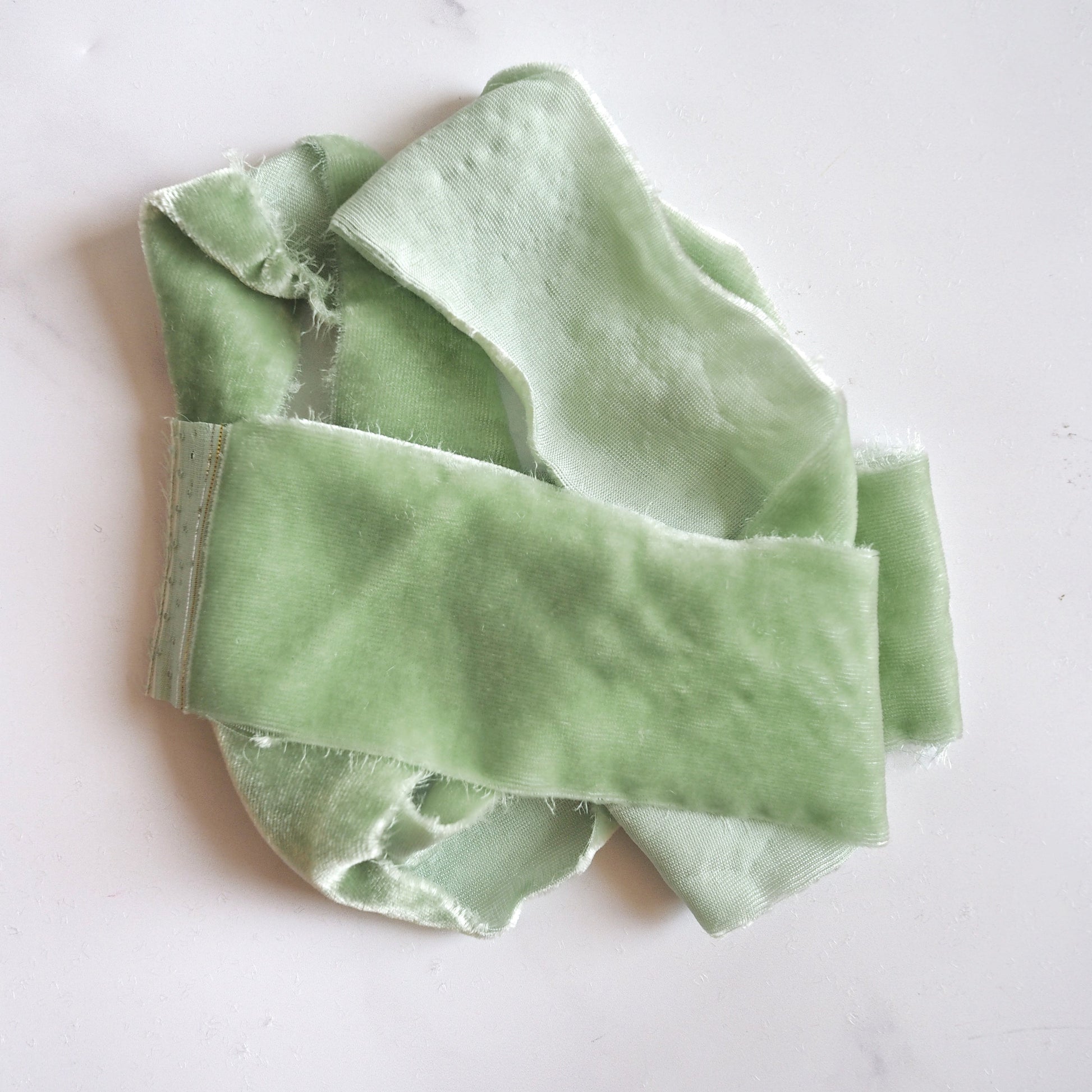 Silk Velvet Ribbon Mint The Joyful Studio