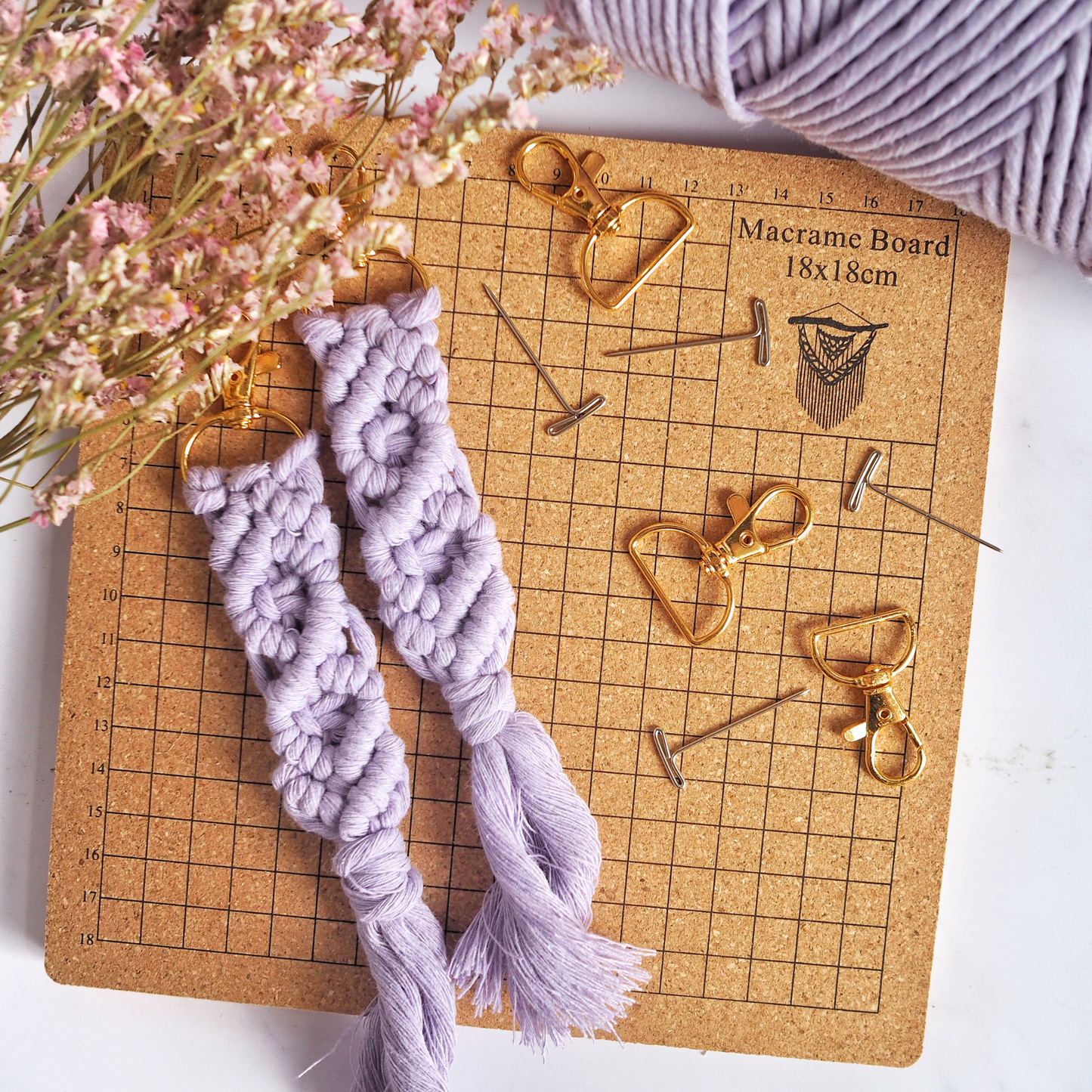 Make Your Own Macrame Keychain DIY Kit The Joyful Studio