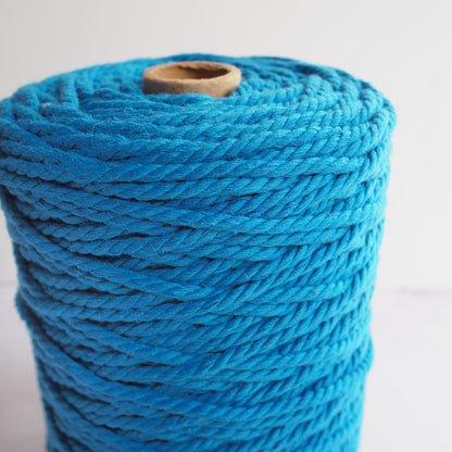 4mm Twisted Cotton Rope - Lapis The Joyful Studio