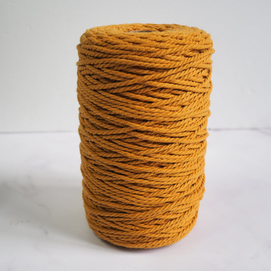 4mm Twisted Cotton Rope - Mustard The Joyful Studio