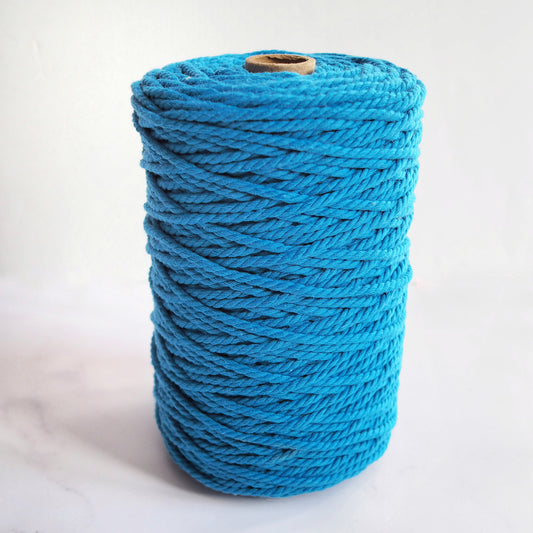 4mm Twisted Cotton Rope - Lapis The Joyful Studio