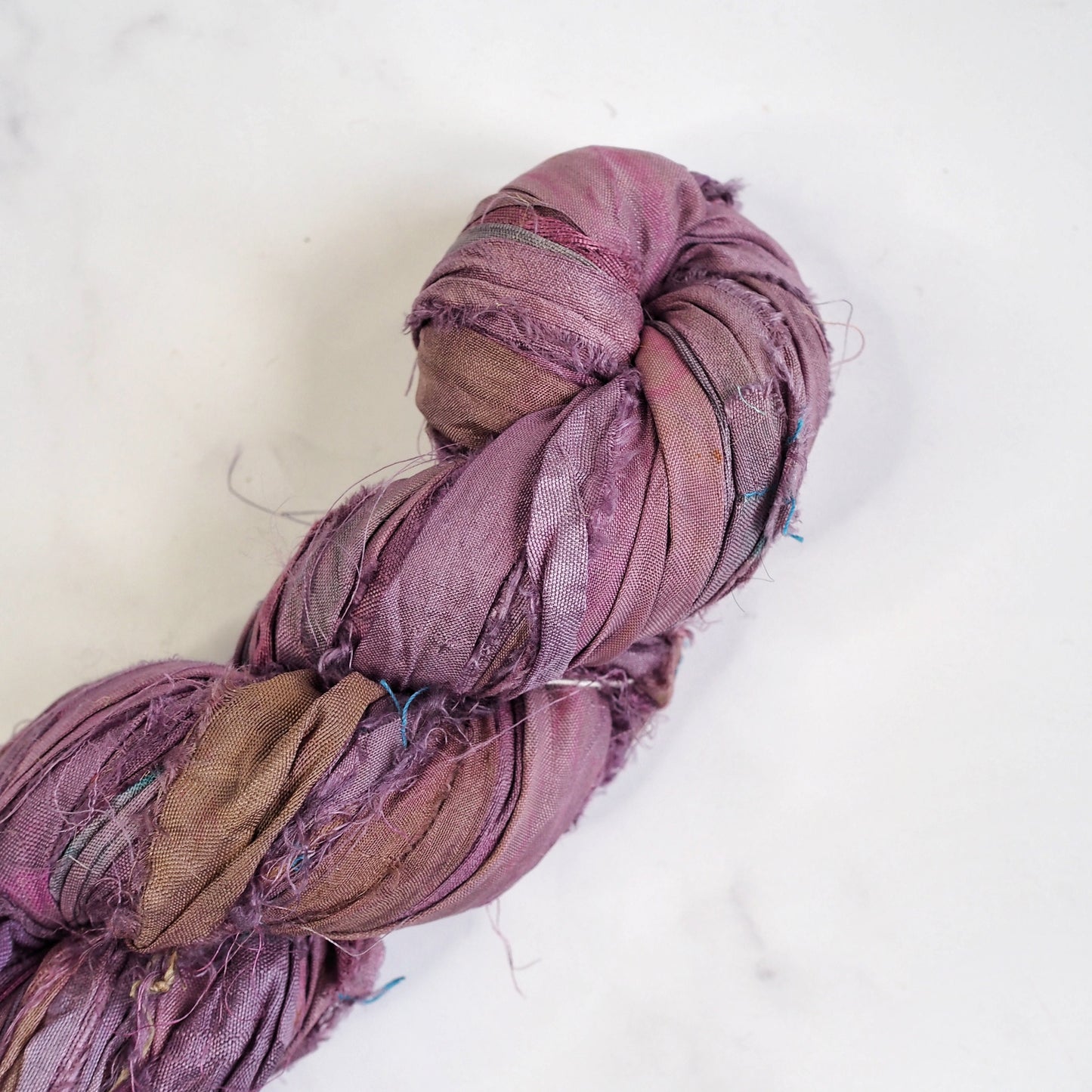 Mauve Recycled Sari Silk Ribbon The Joyful Studio