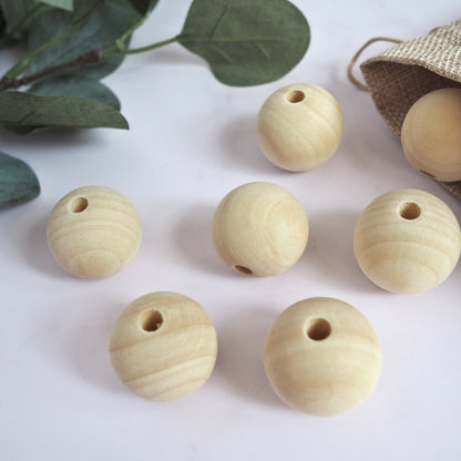 Natural Wooden Beads - 3 sizes The Joyful Studio