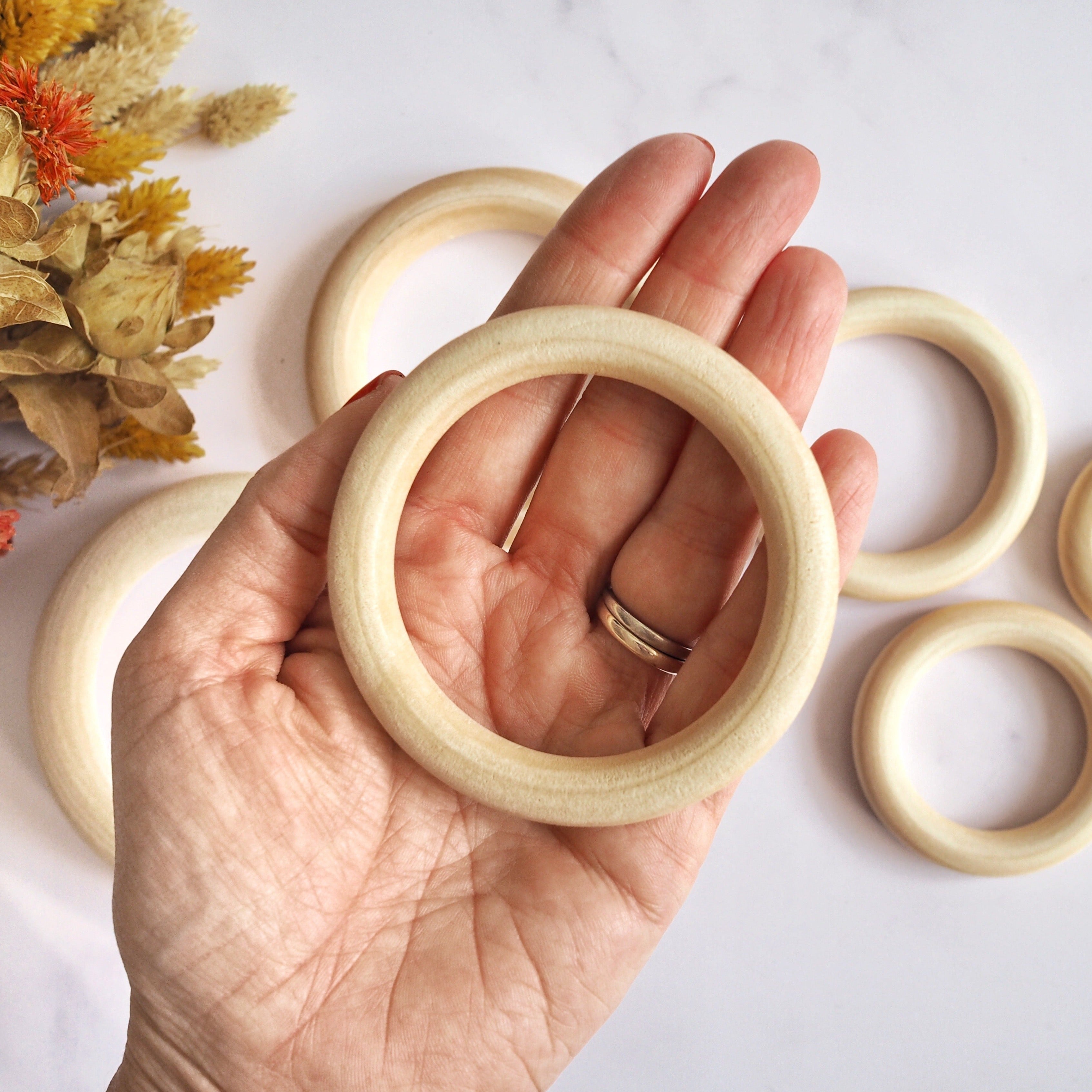 Solid deals wood rings