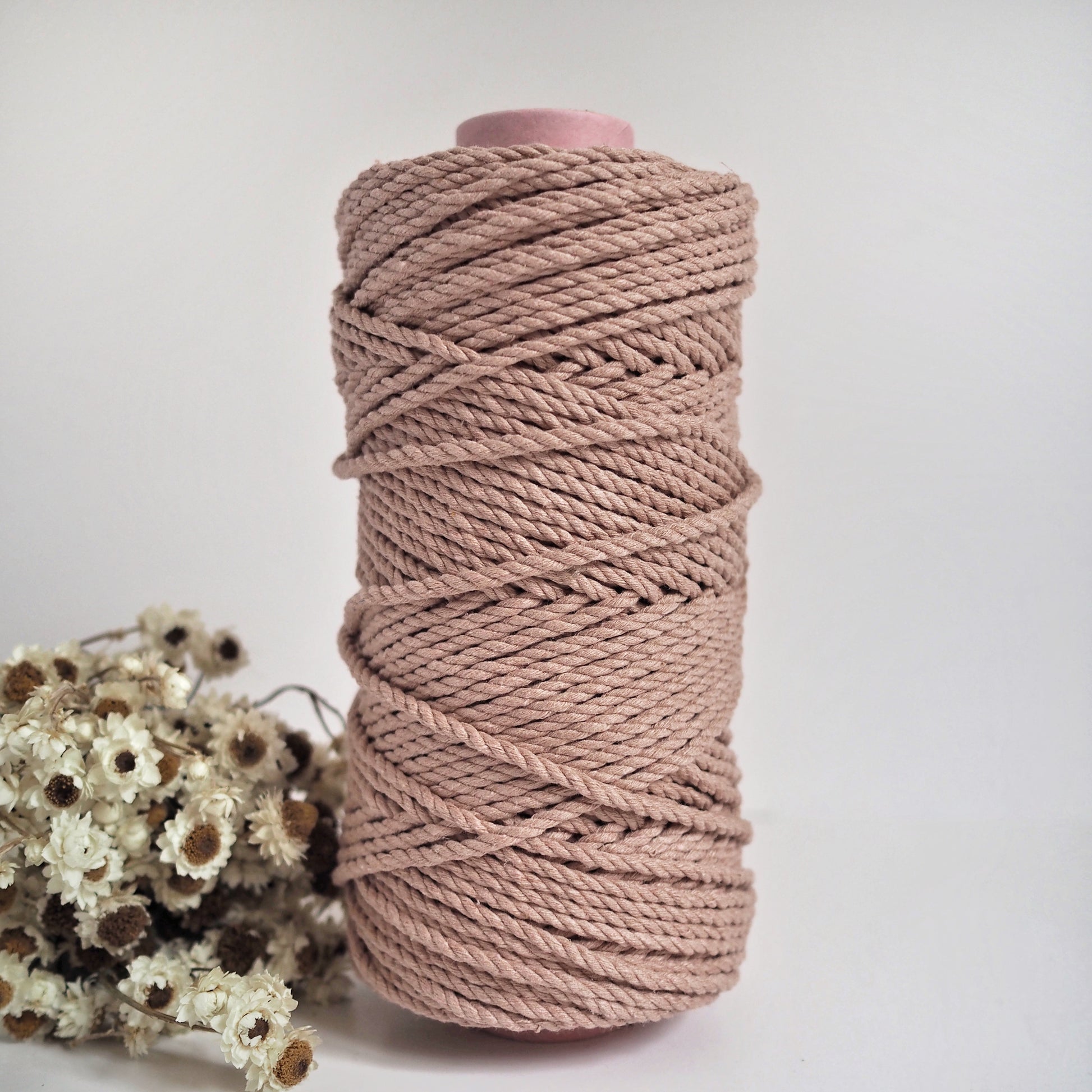 Antique Peach | 4mm Recycled Twisted Cotton Rope The Joyful Studio