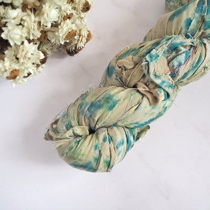 Recycled Sari Silk Ribbon - Watercolours The Joyful Studio