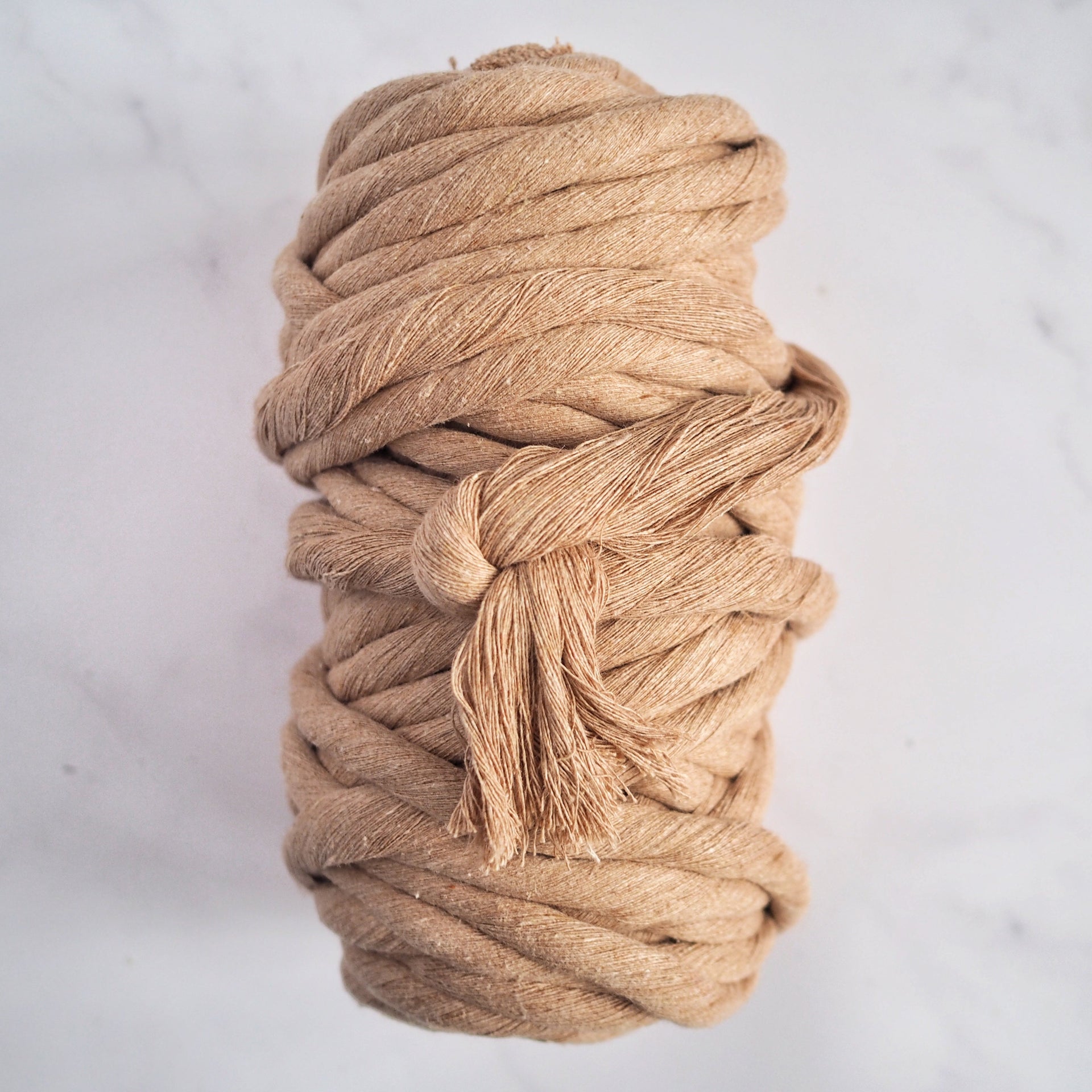 Latte  12mm Recycled Cotton String – The Joyful Studio