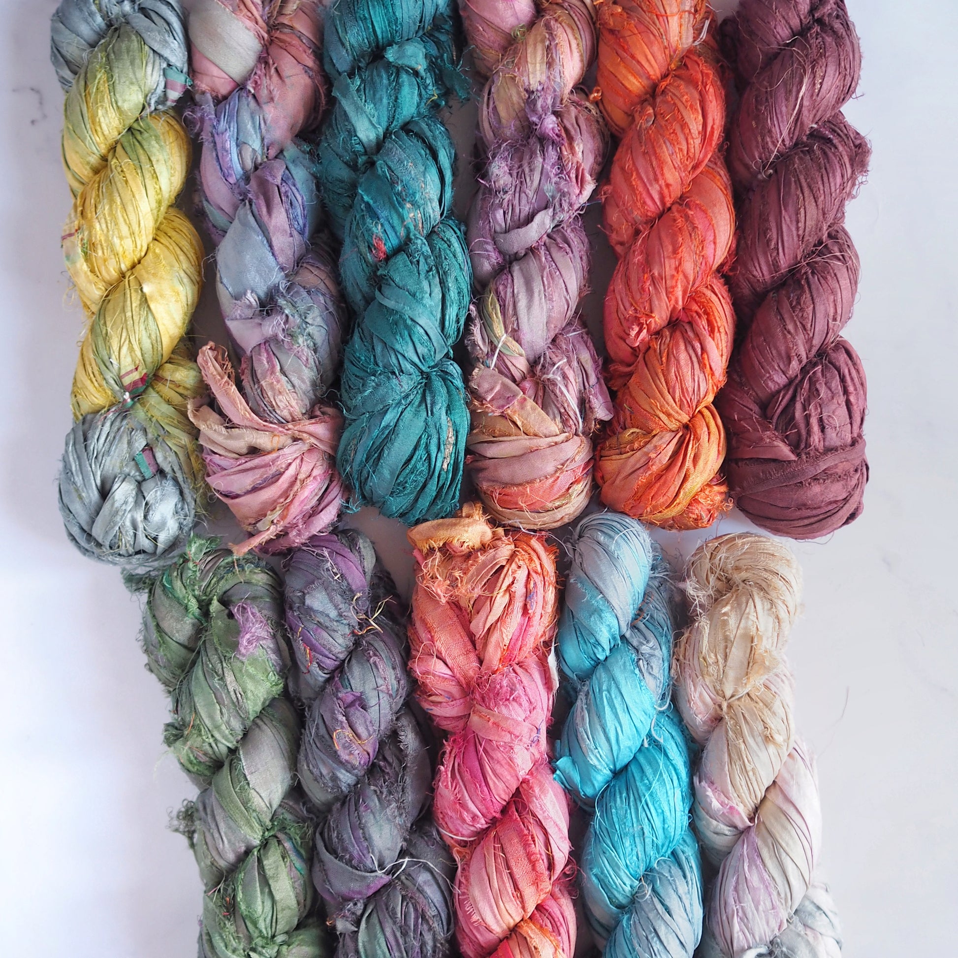 Hand-dyed Yarn @ Wonderland Yarns: Sari Ribbon, Watercolor