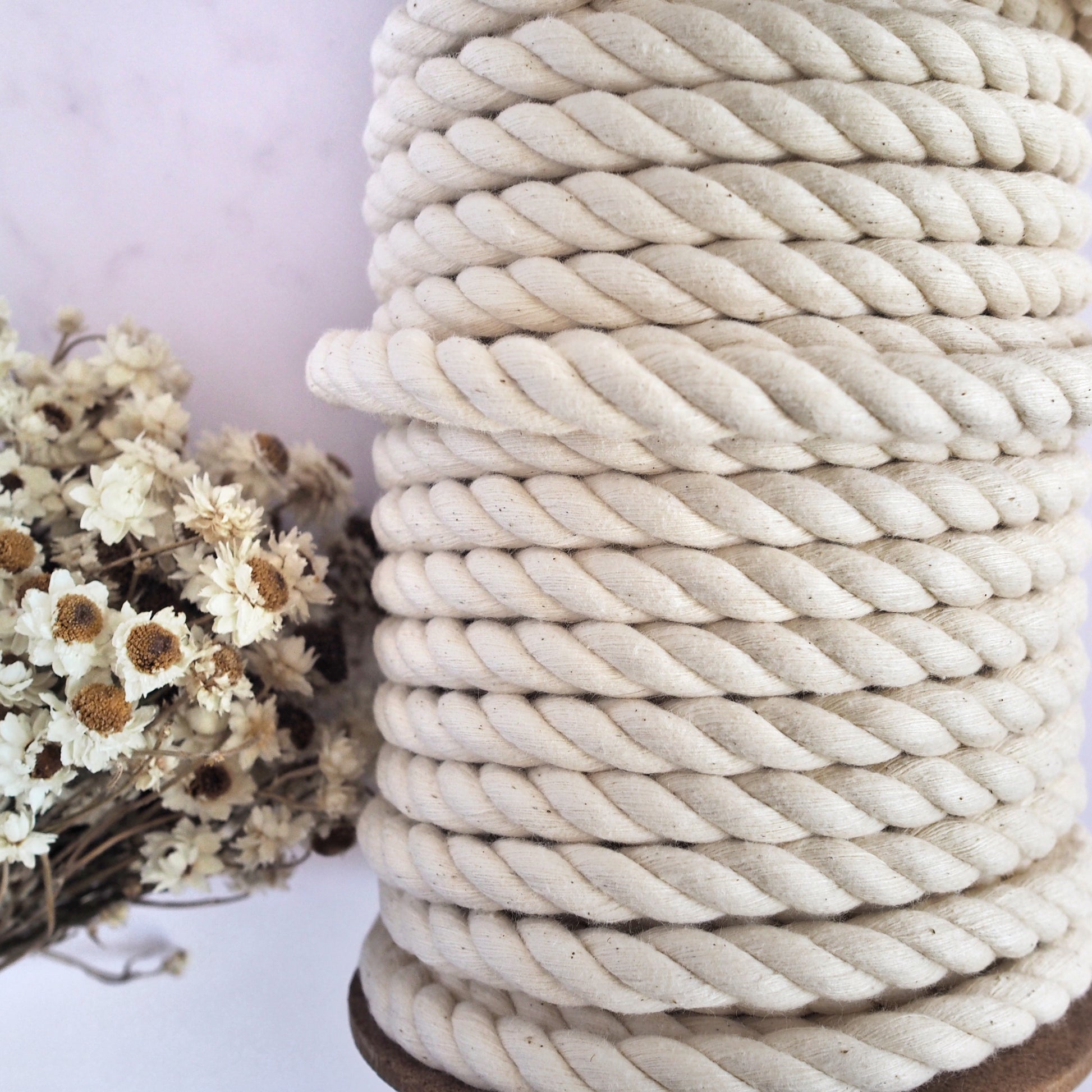 Natural  12mm Recycled Twisted Rope – The Joyful Studio
