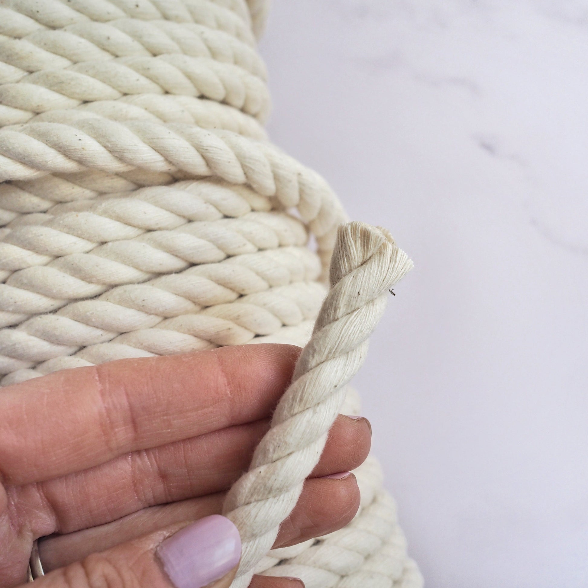 Natural  12mm Recycled Twisted Rope – The Joyful Studio
