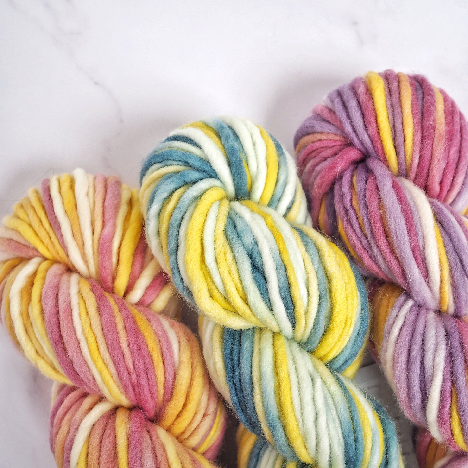 Limited Edition Handspun Hand dyed yarn Bulky Chilean Wool