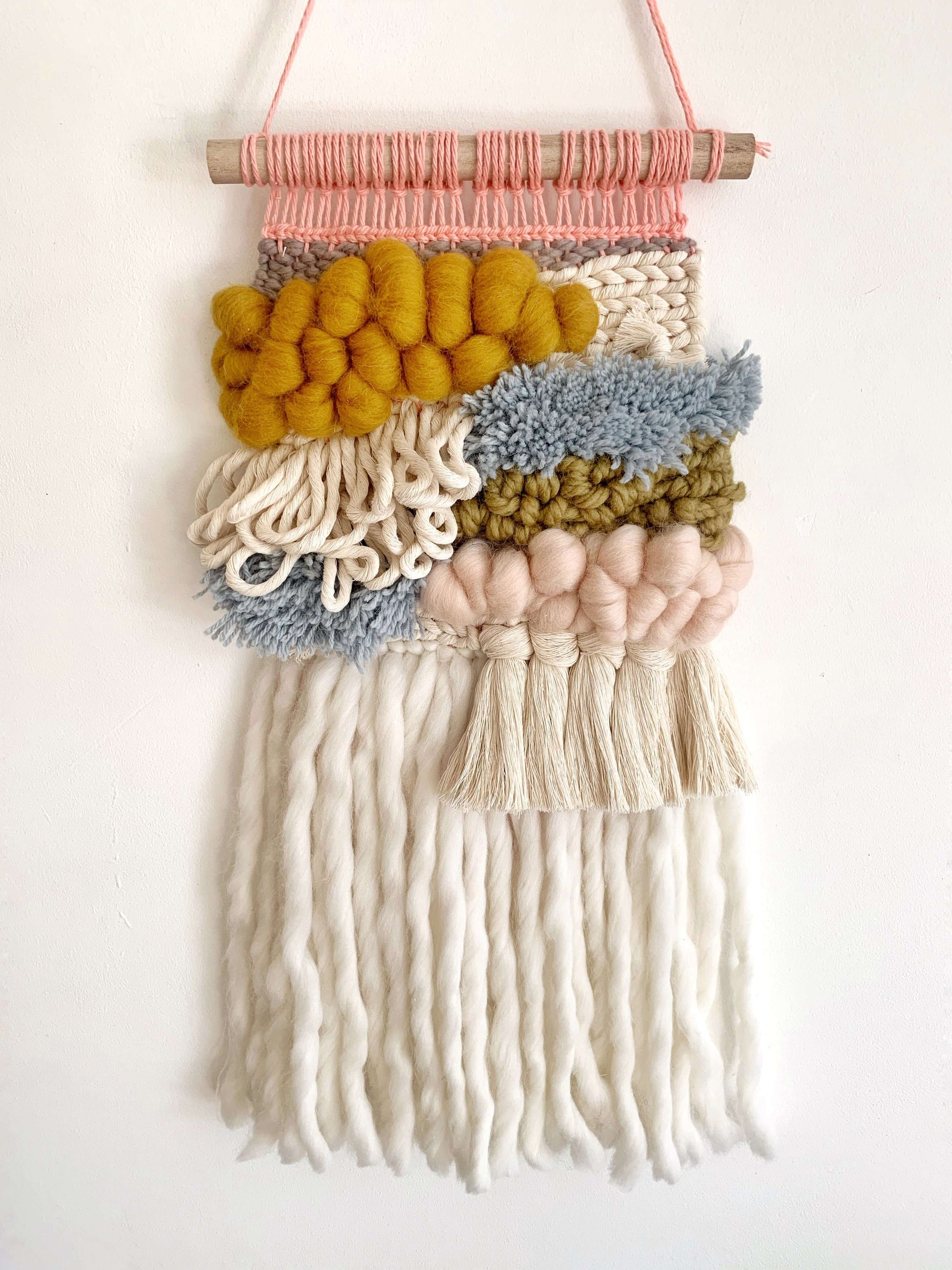 Signs of Spring | Small Woven Wall Hanging The Joyful Studio